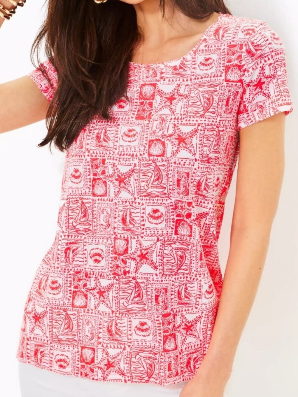 Lilly Pulitzer Etta Scoop Neck Top